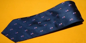 ERMENEGILDO ZEGNA MADE IN ITALY BLUE/PURPLE/YELLOW DOTS MOTIF TIE - NECK TIES. - Picture 1 of 3