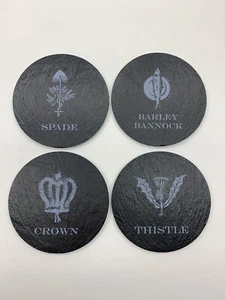 SCHIEFER UNTERSETZER - 4ER SET - Langholm Common Riding Emblem Set - Bild 1 von 1
