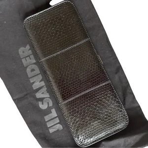 Jill Sander Lizard Leather Black Clutch - Picture 1 of 6