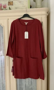 Neu mit Etikett Seasalt St Agnes Ton Tunika rot beere Größe 14 UVP 69,95 £ - Bild 1 von 3