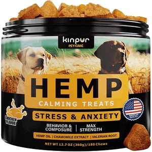 Kinpur Pet Care Natural Calming Chews for Dogs with Hemp Oil and Valerian Root - Picture 1 of 7