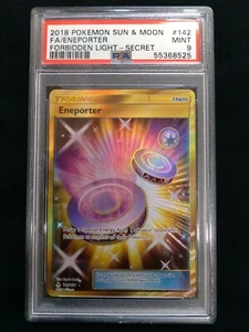 Graded PSA 9 FA/ENEPORTER #142 2018 PM Sun & Moon Forbidden Light Secret MINT - Picture 1 of 4
