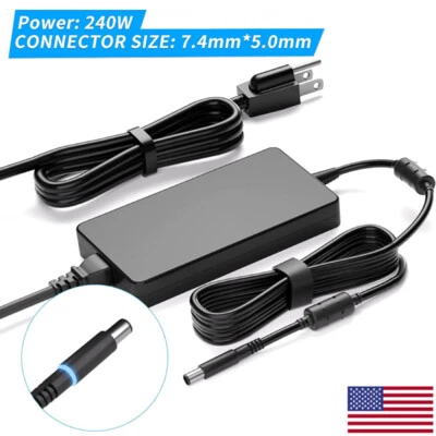Cargador adaptador de CA de 240 W para fuente de alimentación de precisión Dell G3 G5 G7 G15 PA-9E 7710 Foto 1 de 4