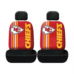 New Football Kansas City Chiefs Seat Covers Universal For Cars SUVS - 4 PC - Foto 1 di 1