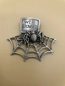 Vintage JJ Jonette Spider “Web Browser”Pin/ Brooch - Picture 1 of 4
