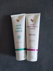 Skin Care Essential Bundle Forever Living Aloe Vera Gelly and Moisturiser Lotion - Picture 1 of 4