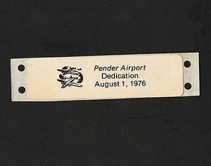 Dedicación de aeropuerto pendiente OPC 8-1-1976 etiqueta de 3 1/2 - Imagen 1 de 1