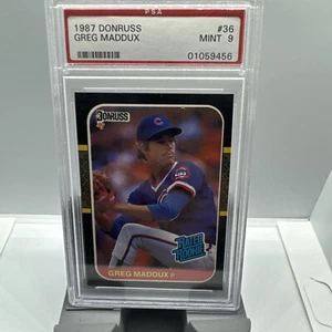 PSA 1987 Donruss Baseball #36 GREG MADDUX Chicago Cubs RC ROOKIE PSA 9 Mint x - Picture 1 of 10