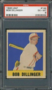 1948 Leaf #144 Bob Dillinger PSA 6 St. Louis Browns Short Print