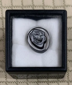Boro glass mille By Josh Ford Trollface Singed And Dated Box mille Polish coin - Picture 1 of 10