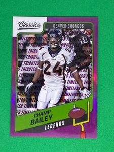 Champ Bailey Panini Classics 2021 Purple Parallel NFL Numbered /35 Tributes Card - Bild 1 von 1