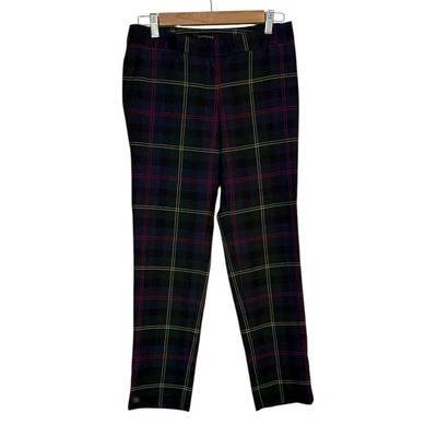 Talbots Pants Women 0 Petite Green Plaid Hampshire Ankle Office Business Casual - Image 1 of 4
