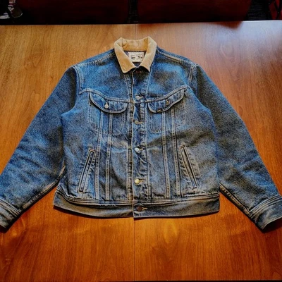 Chaqueta vaquera forrada con manta hecha en Unión Lee Storm Rider vintage años 80 talla grande Foto 1 de 4