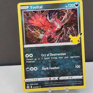 Yveltal 019/025 Celebrations Holo Rare Pokemon 25th Anniversary Card - Picture 1 of 2