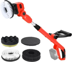 Akku Power Scrubber kompatibel mit Milwaukee 18V Akku (Werkzeug rot - Bild 1 von 7