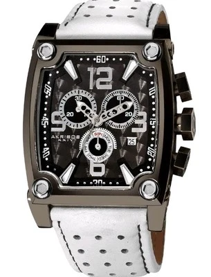 Akribos XXIV  Conqueror Swiss Sqaure Quartz Chronograph Watch - AK415 EUC!! - Image 1 of 4