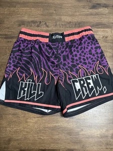 Pantalones Cortos de Entrenamiento Kill Crew Gimnasio Muay Thai Grandes Atléticos Abertura Lateral Serie Porrada - Imagen 1 de 7