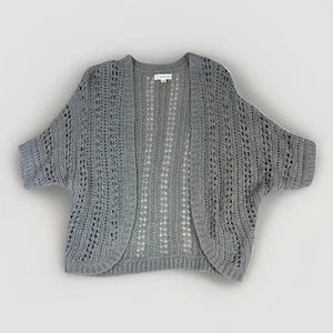 Tucker + Tate Girls S 7/8 Gray Mohair Blend Open Knit Cardigan Sweater - Picture 1 of 7