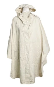 New Zara Limited Edition Tan Hooded Rain Poncho Oversized Size Medium - Picture 1 of 9