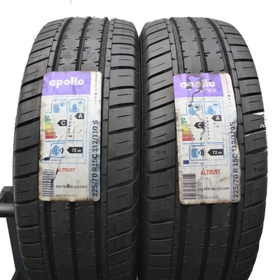 225 70 15C 2x APOLLO 225/70 R15C 112/110S Pneus D'Été 2018 VIERGE Non Utilisé - Photo 1/4