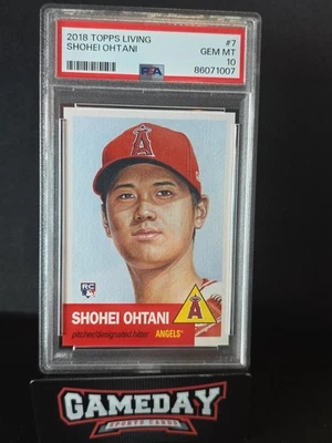 2018 Topps Living Set - SHOHEI OHTANI Rookie PSA-10 Gem Mint #7 RC Angels SP - Image 1 of 4