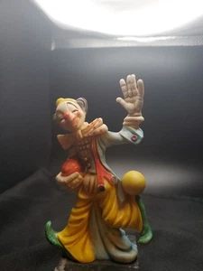 Vintage Fontanini Depose Hobo Clown Figurine Carrara Marble Base Made Italy 6" - Picture 1 of 2