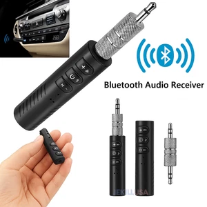 Bluetooth para Auto Coche Receptor AUX 3.5mm Micrófono Carga USB Manos Libres - Picture 1 of 13