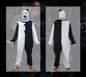 Art Terrifier Clown Costume w/ Mask, Scary Clown Halloween No Blood Or Knife - Picture 1 of 6