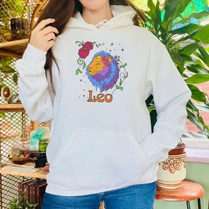 Sudadera con Capucha Signo Estrella Leo, León Zodiaco Astrología Jumper, Horóscopo Regalo Cumpleaños - Imagen 1 de 9