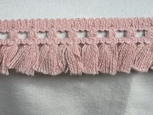 NOS 2" 12 yards Gimp Tassel Fringe Trim Wrights Perma-Trim pink - Picture 1 of 4