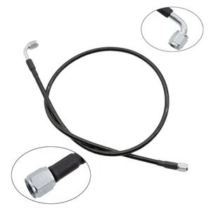 FOR TURBO OIL FEED LINE  72" Black PTFE STEEL BRAIDED  4AN 90 x STR. - Bild 1 von 8