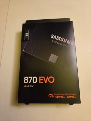 Samsung 870 EVO 1TB, 2.5 inch Internal SSD SATA New In Box unopened - Image 1 of 4
