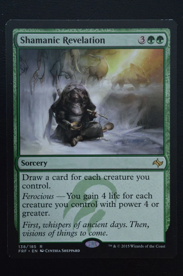Magic The Gathering MTG SHAMANIC REVELATION Fate Reforged LP Lightly Played - Image 1 of 2