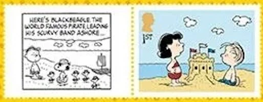 GB LS173b Peanuts Lucy and Linus on a beach 1st single MNH 2025 after 8/15 - Image 1 of 1