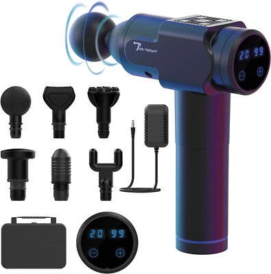 Deep Tissue Percussion Massage Gun 6-Heads Powerful Muscle Vibration Relaxing - image 1 of 4