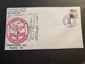 USS GEMINI PHM-6 Naval Cover 1982 SIGNED COMMISSIONED Cachet Bremerton, WASH - Picture 1 of 2