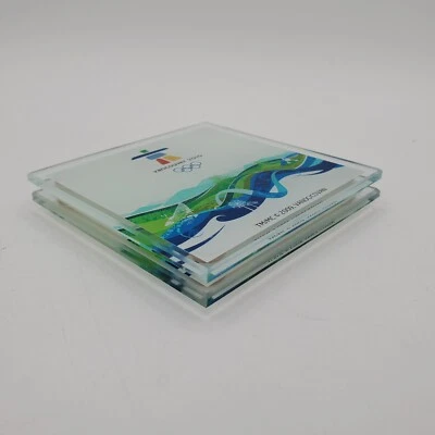 Juego de montaña rusa de vidrio con licencia oficial de los Juegos Olímpicos de Vancouver 2010 lote de x 2 - RARO Foto 1 de 4