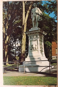 Vermont VT Barre Robert Burns Statue Scottish Poet Postcard Old Vintage Card PC