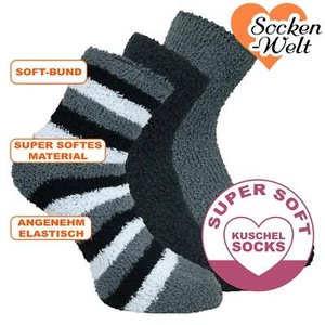 8-16 Paar Kuschelsocken für Damen, Herren, Kinder - dezent Design - Bild 1 von 1