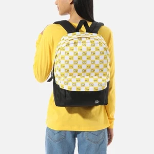 VANS x THE SIMPSONS CHECKERED (LISA) EYES BACKPACK SCHOOL BAG YELLOW/WHITE NWT!! - Picture 1 of 2