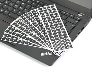 Tastaturaufkleber Notebook Laptop Sticker schwarz Deutsch Russisch Englisch Arab - Afbeelding 1 van 11