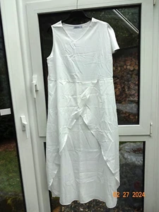 Kleid Damen in weiß Gr. XL von Misslook eine Seite ärmellos eine Seite Kurzarm - Bild 1 von 3