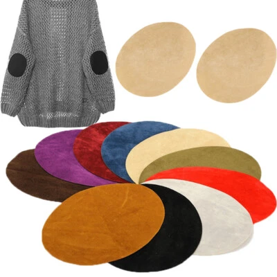 2/10Pcs Suede Leather Iron-on Oval Elbow Knee Patches DIY Repair Sewing Applique - Image 1 of 4
