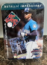 NEW FACTORY SEALED 1996 KEN GRIFFEY JR METAL IMPRESSIONS EMBOSSED CARDS & TIN