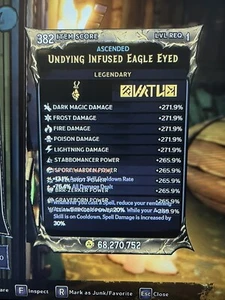 PS/XBOX/PC Tiny Tina's Wonderlands LEVEL 1 Modded Amulet “Eagle Eyed” POWERLVL - Picture 1 of 1