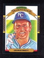 1987 Leaf Donruss Diamond Kings #15 George Brett Royals HOF French/English MINT