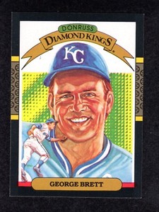 1987 Leaf Donruss Diamond Kings #15 George Brett Royals HOF French/English MINT