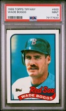 1989 Topps Tiffany #600 Red Sox WADE BOGGS PSA 9 MINT