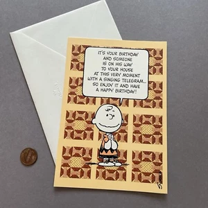 Vtg Greeting Card Peanuts Snoopy Charlie Brown Women Birthday Old Age Joke - Picture 1 of 3