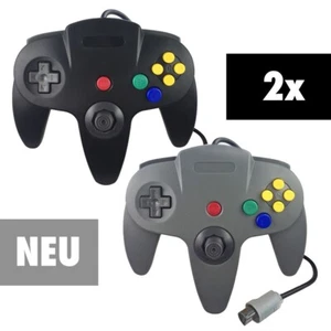 2x Controller GamePad JoyPad 🎮 schwarz grau - Nintendo 64 / N64 (NEU) 🆕✅ - Bild 1 von 3